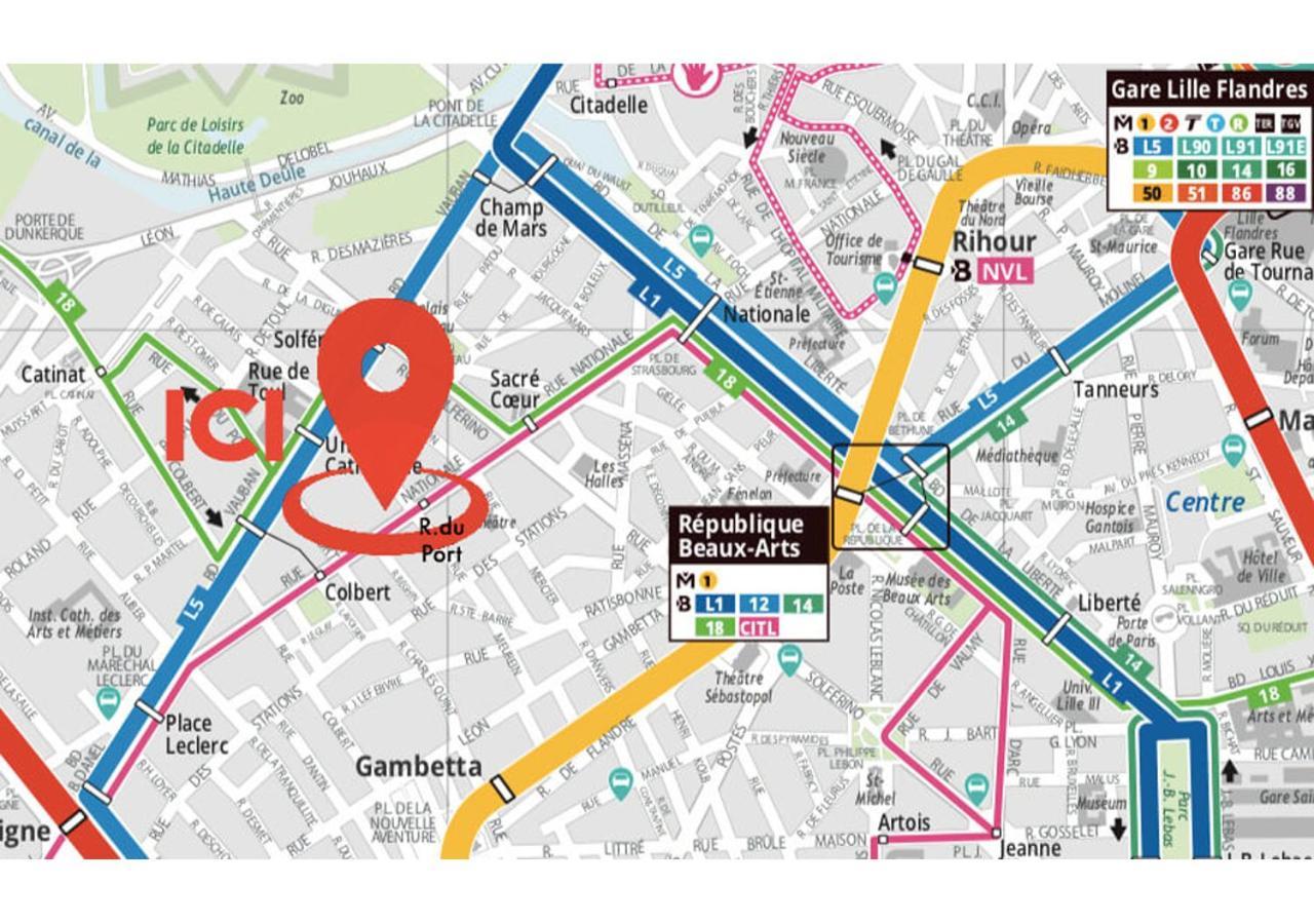 Apartament Nocnoc - Le Petit National Lille Zewnętrze zdjęcie